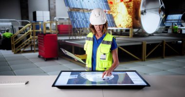 Uzay Laboratuvarında Uydu Yapan Kadın Bilimadamı Gelişmiş Teknoloji Kullanıyor