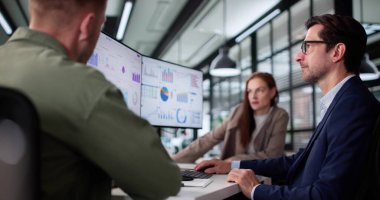 Kurumsal İş Stratejisi İçin Çeşitli Ekip Analizi KPI Kontrol Paneli