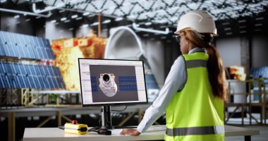 Yenilikçi Mühendis 3D CAD Yazılım kullanarak Uydu Modeli Tasarladı.