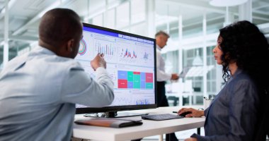 İş performansı için Çoklu Veri Ekranı Kullanan Öngörü Analisti Ekibi