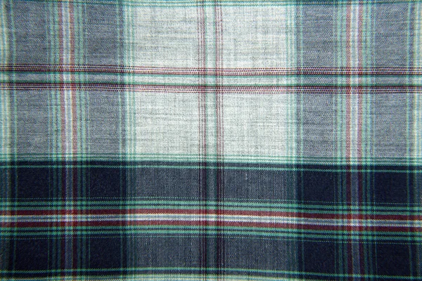 Checkered Blue White Fabric Texture Background — Stock Photo, Image