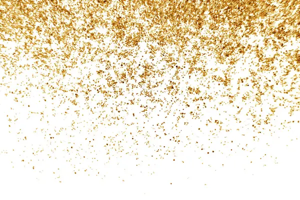 Guld Glitter Isolerad Vit Bakgrund Royaltyfria Stockfoton