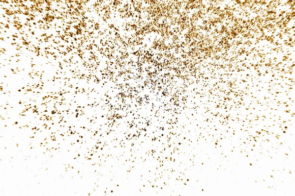 Gouden Glitter Geïsoleerd Witte Achtergrond Stockfoto