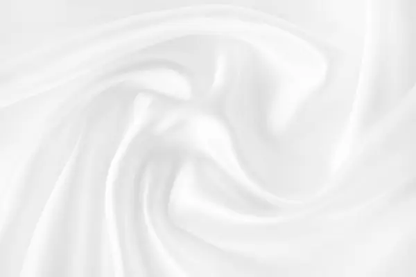Закрыть Белый Волнистый Расплывчатый Фон Текстуры Ткани Стоковое Изображение