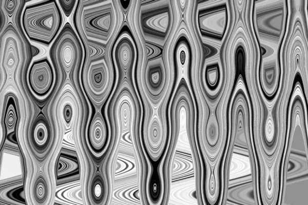 Abstract Black White Flowing Wavy Illustration Background Stock Photo