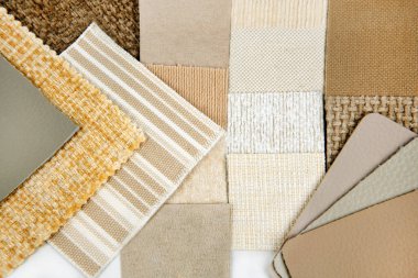 İç kısım için bej rengi döşeme örnekleme seçimini kapat