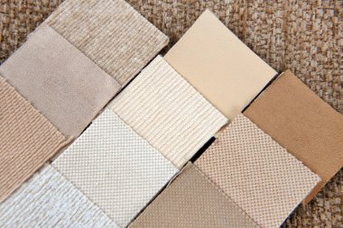 İç kısım için bej rengi döşeme örnekleme seçimini kapat