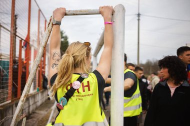 Ljig, Sırbistan - 12 Mart 2025: Cacak 'tan Belgrad' a öğrenci yürüyüşü. Ljig 'den Lazarevac' a üçüncü aşama..