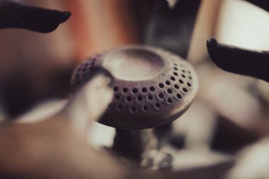 Gaz yakıcı, makro görünüm.