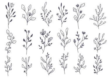 El yapımı yapraklar. vektör illüstrasyonu.