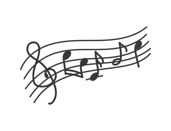Müzik Notası Simgesi Vektör Illüstrasyon Grafik Tasarımı — Stok Vektör