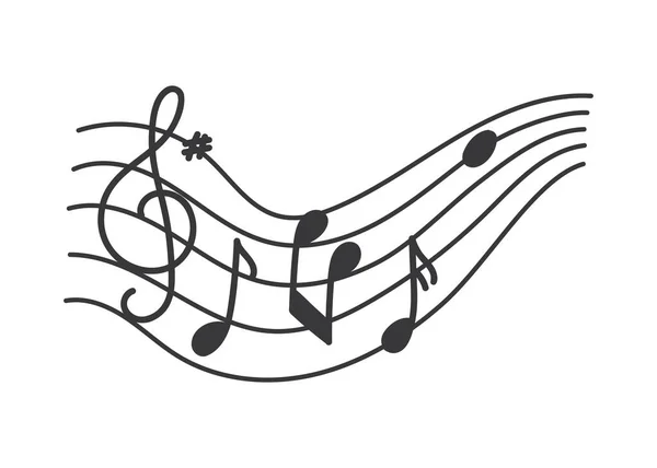 Note Musique Icône Vectoriel Illustration Graphisme — Image vectorielle