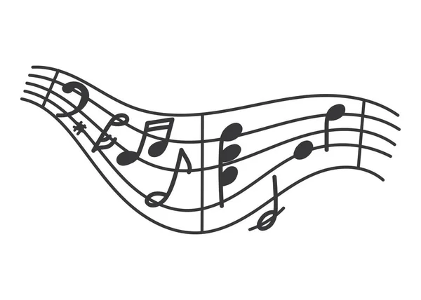 Müzik Notası Simgesi Vektör Illüstrasyon Grafik Tasarımı — Stok Vektör