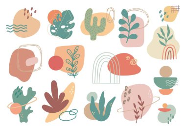 minimaist aesthetic elements, leaves