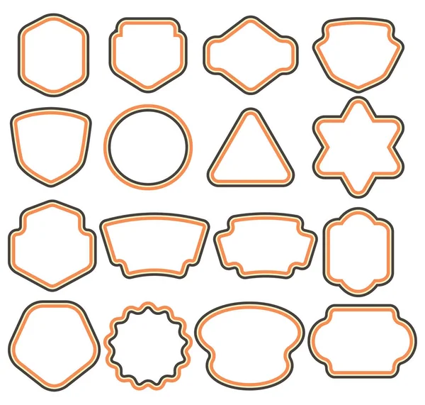 Έμβλημα Σχήμα Απλό Εικονίδιο Διανυσματική Απεικόνιση Χώρο Για Κείμενο — Διανυσματικό Αρχείο