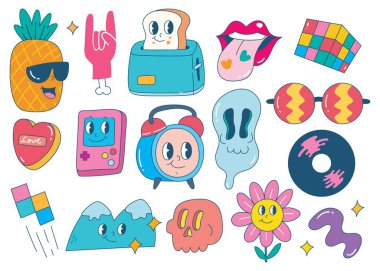 Retro Komik Karikatür Karakterleri