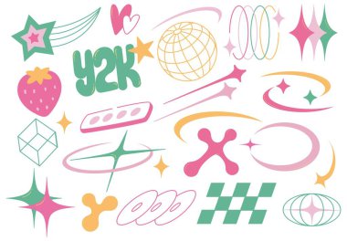 vector set of hand drawn aesthetic elements  clipart