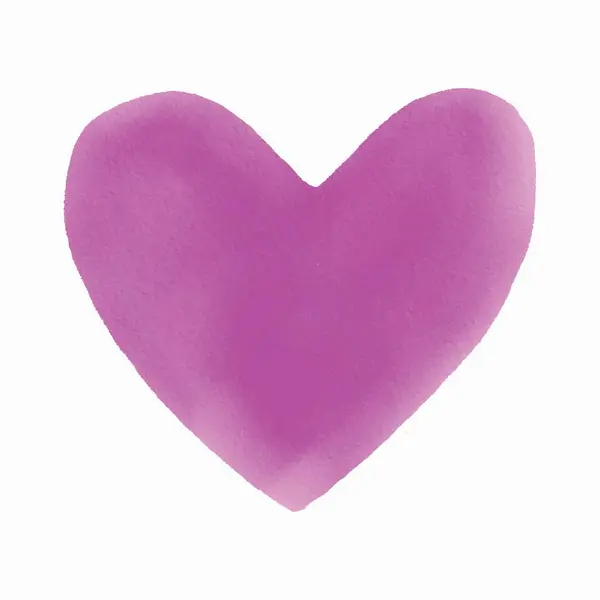 Фиолетовое Сердце Белом Фоне — стоковый вектор