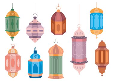 Dekoratif Arap Fener Düz Tasarım Elemanı