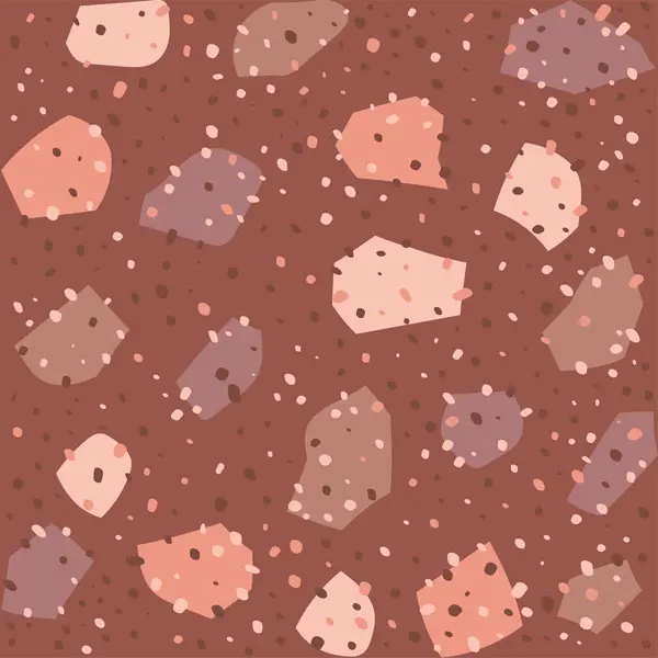 Terrazzo Seamless Pattern Fabric Motif Marble Background — Stockový vektor