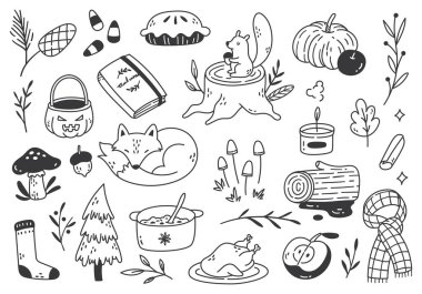 Güzel bir sonbahar karalaması çizilmiş.