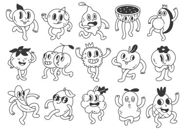 Klasik Karikatür Karakterleri Koleksiyonu, Sağlıklı Yemek Konsepti, Oyuncu Karalamalar