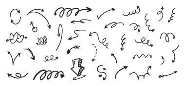 El çizimi soyut karalama okları