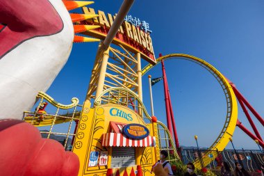 Hong Kong - 09 Aralık 2021: Hong Kong Okyanus Parkı