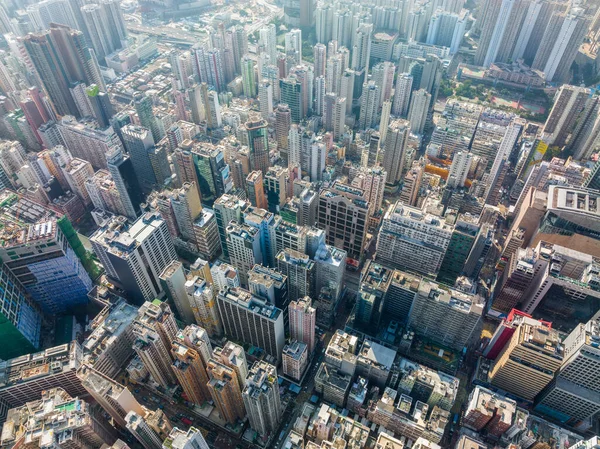 Mong Kok Hong Kong Kasım 2021 Hong Kong Şehrinin Üst — Stok fotoğraf