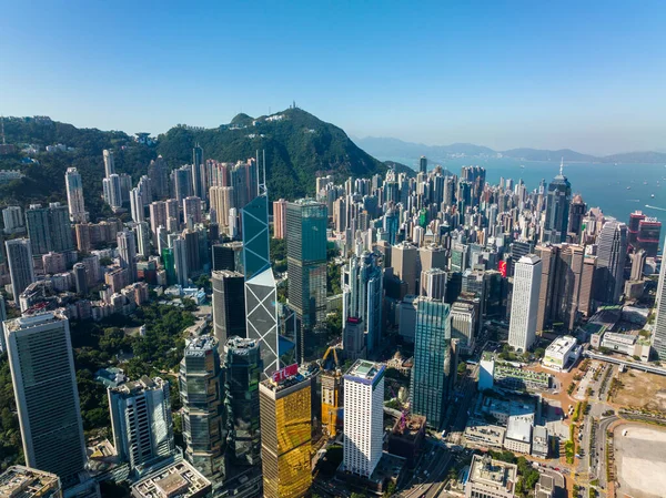 Hong Kong Diciembre 2021 Vista Superior Ciudad Hong Kong —  Fotos de Stock