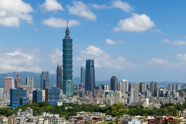 Taipei Tayvan Eylül 2022 Taipei Şehir Merkezi Silueti — Stok fotoğraf