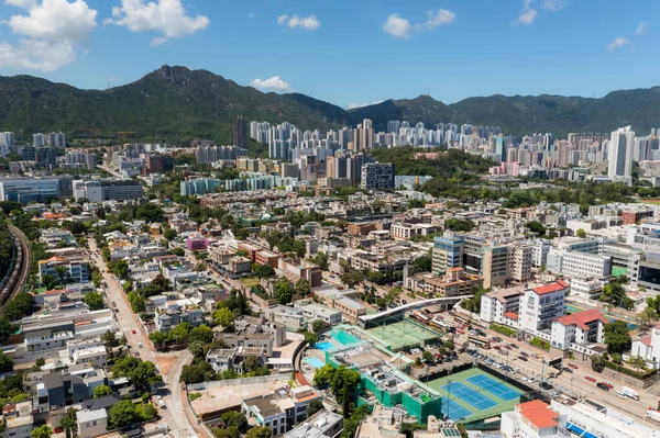 Kowloon Tong Hongkong Juli 2021 Drohnenflug Über Hongkong — Stockfoto