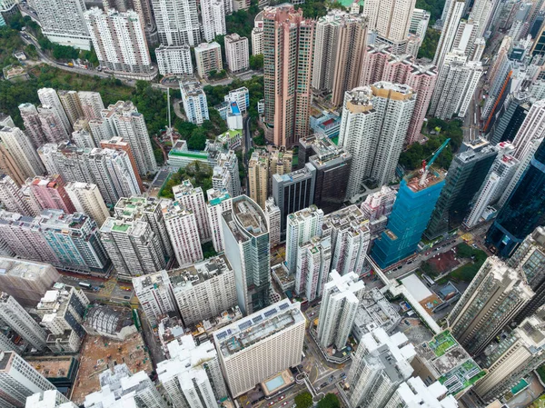 Hong Kong February 2022 Aerial View Hong Kong City — Stock fotografie