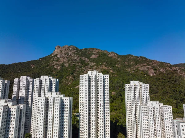Hongkong Löwenfelsen Berg Mit Wohnviertel — Stockfoto