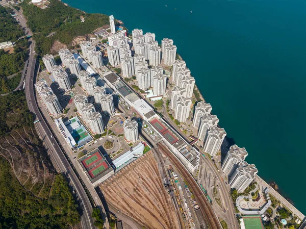 Chai Wan Χονγκ Κονγκ Δεκεμβρίου 2021 Πάνω Κάτω Στην Πόλη — Φωτογραφία Αρχείου