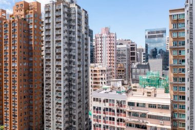 Hong Kong şehir merkezi ufuk çizgisi