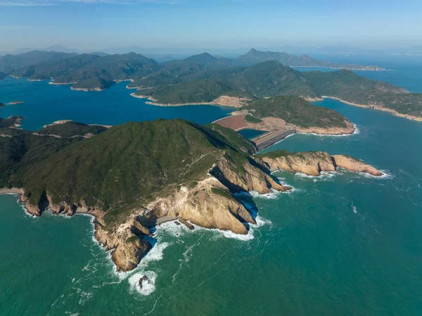 Vista Aérea Del Paisaje Hong Kong Sai Kung — Foto de Stock