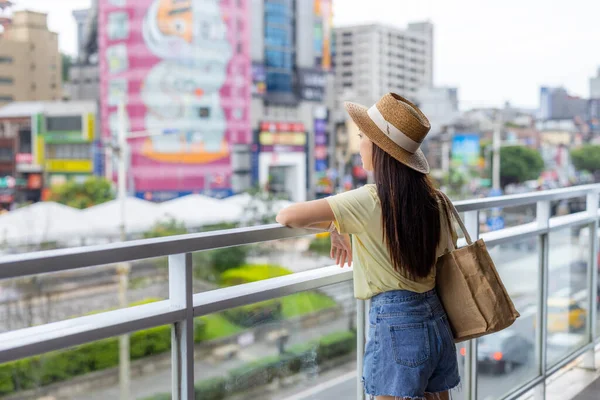 Reisefrau Besucht Stadt Keelung Taiwan — Stockfoto