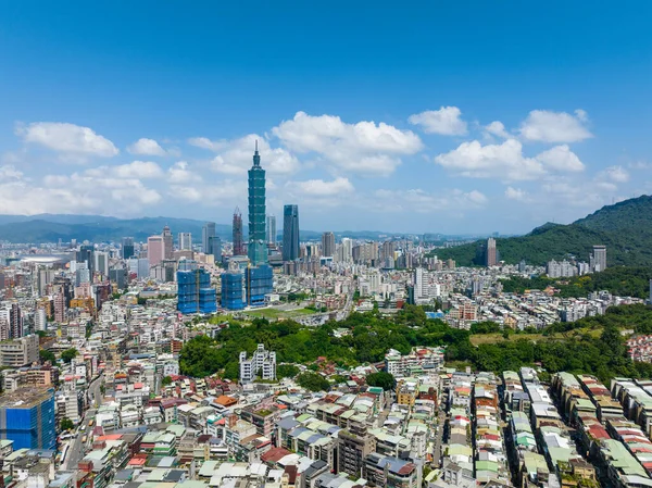 Tayvan Taipei Şehrinin Silueti — Stok fotoğraf