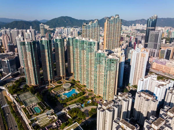 Mong Kok Hong Kong Noviembre 2021 Vista Arriba Hacia Abajo — Foto de Stock