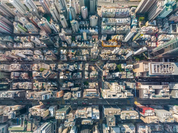 Mong Kok Hong Kong Novembro 2021 Vista Cima Para Baixo — Fotografia de Stock