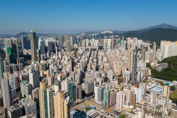 Kowloon Hong Kong Noviembre 2021 Vista Superior Ciudad Hong Kong —  Fotos de Stock