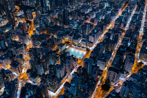 Sham Shui Hongkong Listopada 2022 Widok Miasto Hongkong Nocą — Zdjęcie stockowe