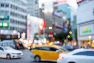 Gece şehir manzarası bulanık