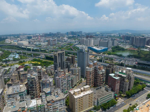 新北市 2022年7月11日 台湾住宅街のトップビュー — ストック写真