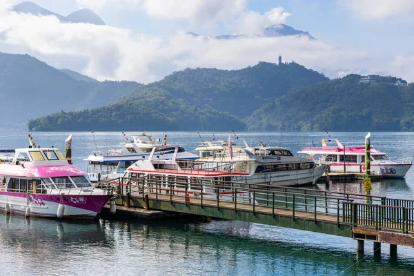 Nantou Taiwán Octubre 2022 Sun Moon Lake Jetty Pier Nantou — Foto de Stock