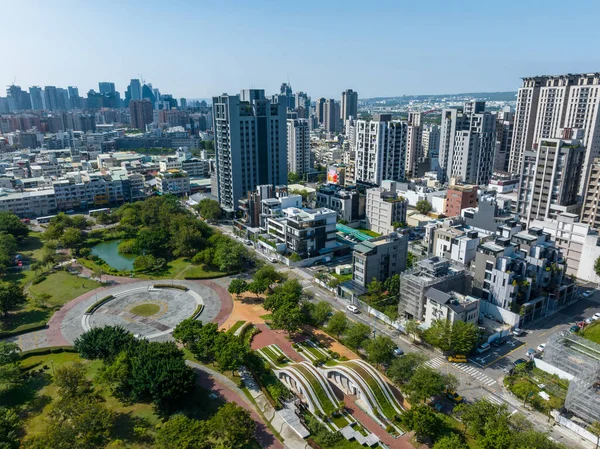 Taichung Taiwan Oktober 2022 Ovanifrån Taichung City Centrum — Stockfoto