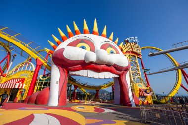 Hong Kong - 09 Aralık 2021: Hong Kong Okyanus Parkı