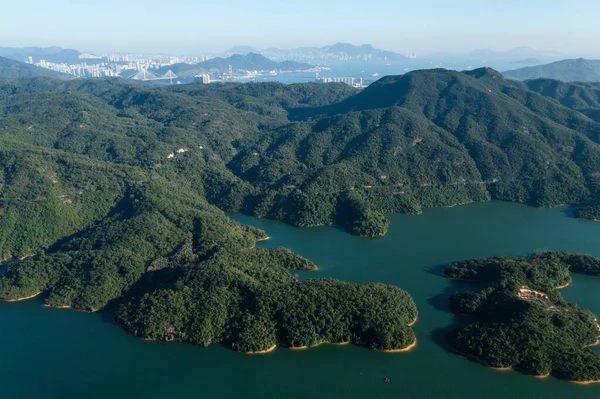 Vista Superior Del Embalse Hong Kong Tai Lam Chung — Foto de Stock