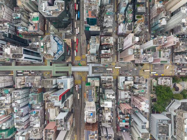 Mong Kok Hong Kong Ocak 2022 Hong Kong Şehrinin Yukarıdan — Stok fotoğraf